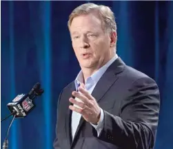  ?? AP ?? NFLPA executive director DeMaurice Smith (left) and NFL commission­er Roger Goodell helped finalize an agreement to ensure that training camp starts on time.