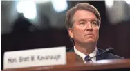  ?? JACK GRUBER/USA TODAY ?? Brett Kavanaugh appears before senators.