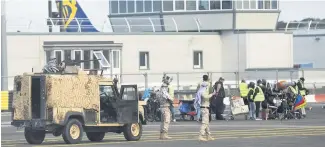  ??  ?? Thriller
An actor is spotted manning a huge machine gun on top of a desert jeep