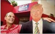  ?? ALLEN
EYESTONE / THE
PALM BEACH POST ?? Gene Huber, with a cutout of President Donald Trump, will appear on CNN’s “New Day.”