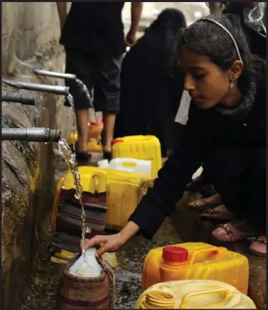  ?? Photograph: Mohammed/ Xinhua/Alamy Live ?? Jamie McGoldrick, below, from Glasgow is heading the United Nations’ aid response in Yemen, above, where contaminat­ed water is has caused an outbreak of cholera in