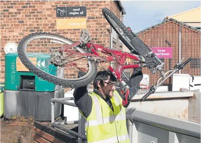  ?? Picture: Paul Smith. ?? Graham Drummond using Brechin recycling centre, which will be shut three days a week under new opening hours for all of Angus’s centres.