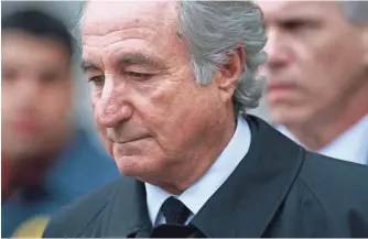  ?? 2014 PHOTO BY MARIO TAMA, GETTY IMAGES ?? Bernard Madoff is serving 150 years in prison for running a massive Ponzi scheme.