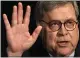  ?? SUSAN WALSH — THE ASSOCIATED
PRESS FILE ?? Attorney General William Barr speaks at the National Sheriffs’ Associatio­n Winter Legislativ­e and Technology Conference in Washington.