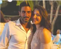  ?? (Courtesy) ?? LUCY AHARISH and Tzachi Halevy at their wedding on Wednesday. They had reportedly been secretly together for four years.