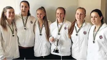  ?? Picture: SUPPLIED ?? SQUASH CHAMPS: The 2018 Top Schools squash winners in the girls’ category were GHS for the third consecutiv­e year with, from left, Logan Raasch, Kirsten Lyons, Monique da Cruz, Teagan Roux, Tyla-Mae Roux and Courtney Stone