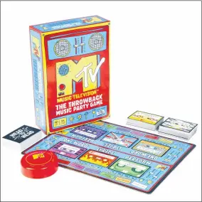  ?? MTV VIA AP ?? “MTV, The Throwback Music Party Game” is a buzzer team game for MTV lovers of the ‘80s, ‘90s and beyond.