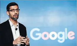  ?? TSERING TOPGYAL/AP ?? Google, led by India native Sundar Pichai, set up a fund for groups that help immigrants.