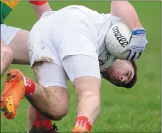  ??  ?? Ross Nally will be hoping to show the Gaels’ defence a clean pair of heels