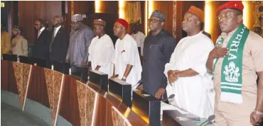  ?? Photo: Felix Onigbinde ?? Some ministers during the Federal Executive Council meeting at the State House in Abuja yesterday