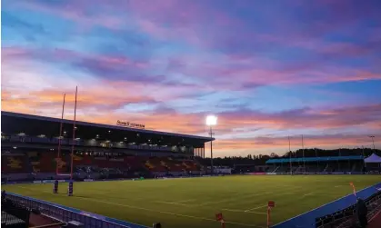  ?? Photograph: Adam Davy/PA ?? Saracens’ StoneX stadium, which can legally hold 9,999 supporters, despite the Premiershi­p regulation­s that state all venues must be able to hold 10,000.