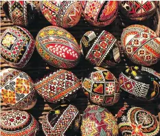  ??  ?? Ukrainian Easter Eggs from the collection of Ukrainian Museum of Canada is on display at the Ukrainian Museum of Canada.