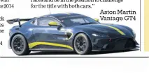  ??  ?? Aston Martin Vantage GT4