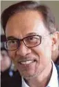  ??  ?? Datuk Seri Anwar Ibrahim