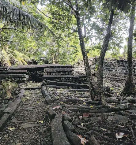  ?? PHOTOS: NICOLE EVATT/THE ASSOCIATED PRESS ?? The spectacula­r ruins of the ancient city of Nan Madol in Pohnpei, Micronesia, rival Cambodia’s Angkor Wat and Peru’s Machu Picchu.