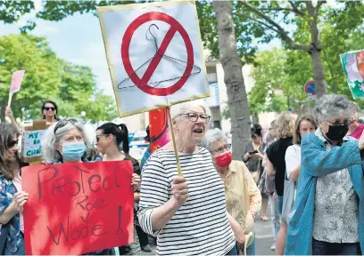  ?? ?? Una marcha contra la derogación, en Texas.