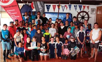  ??  ?? All the participan­ts in the 2018 Eden Interschoo­ls Regatta at the prize-giving.