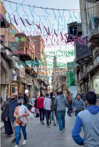  ?? ?? A street in Historic Cairo, where Khattab leads her walking tours.