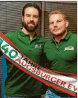  ?? Foto: Ulrich Wagner ?? Der verletzte Kapitän und sein Stellvertr­eter: Steffen Tölzer (rechts) und Brady Lamb.