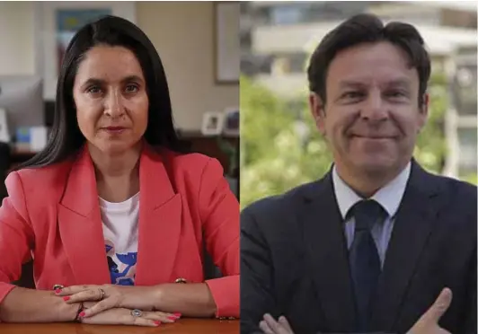  ?? ?? ► La alcaldesa de Las Condes, Daniela Peñaloza, y Eduardo López, director de Control.