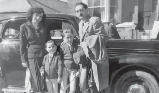  ?? Courtesy George Szirtes ?? The author with his parents and younger brother Andrew after the family immigrated to England.