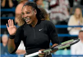  ?? TOM DULAT ?? Serena Williams, of United States, in comeback action in Abu Dhabi, where she lost.