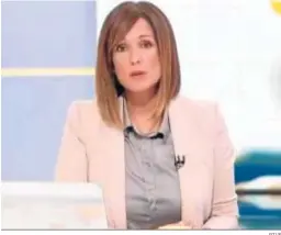  ?? RTVE ?? Mónica López durante el programa ‘La hora de La 1’ de ayer jueves.