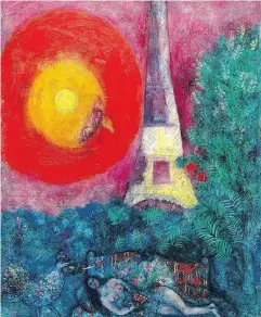 ?? NATIONAL GALLERY OF CANADA ?? Marc Chagall’s La Tour Eiffel (1929).