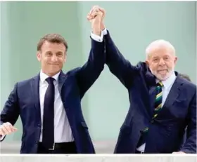  ?? ?? PASO. Es la primera visita de un Presidente francés a Brasil en 11 años.