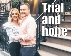  ?? ?? Lisa Richards and Christophe­r Sadler are “at peace” with ending IVF.