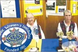  ?? PHOTOS BY MATTHEW MCCULLY ?? The Quebec Women’s Institute was one of the many community organizati­ons with a booth at Townshippe­rs’ Festival.