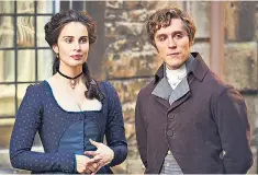  ??  ?? Family: Heida Reed and Jack Farthing in the BBC period drama