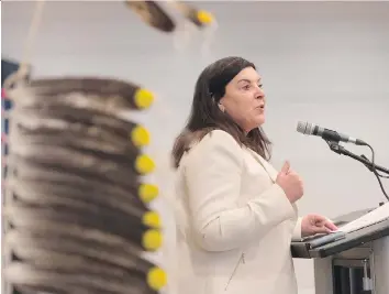  ?? MICHAEL BELL ?? University of Regina President Vianne Timmons says, “We need to start investing in building our research and our faculty numbers, and we can’t do that with budget cuts.”