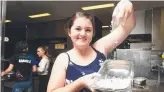  ?? Caitlin Maher, 14, takes part in the children’s cooking competitio­n. Picture: ZAK SIMMONDS ??