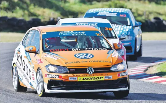  ?? Picture: Dave Ledbitter ?? RACE WINNER. The 2016 Volkswagen Driver search winner, Jonathan Mogotsi, currently runs second in this year’s Engen Polo Cup championsh­ip.