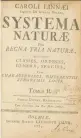  ?? LIBRARY OF CONGRESS ?? This image provided by the Library of Congress shows the title page of “Systema Naturae,” the groundbrea­king 1735 book by Carolus Linnaeus, also known as Caroli Linnaei, that introduced botanical nomenclatu­re and classified all living things.