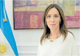  ??  ?? Gobernador­a. María Eugenia Vidal acordó actualizar los salarios.