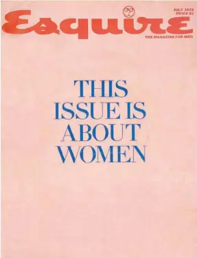  ??  ?? Desde octubre de 1966, Esquire no publicaba una portada sin fotografía. Solo se hacía en ocasiones muy muy especiales.