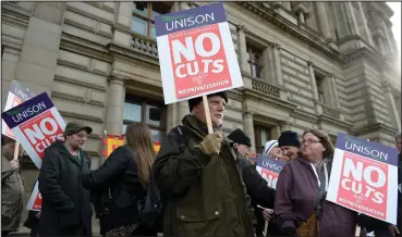  ??  ?? Workers had voiced concerns over cuts at Glasgow City Council