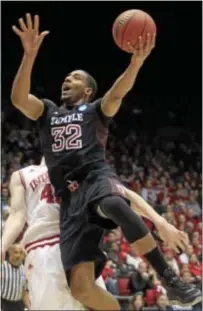  ?? SKIP PETERSON — ASSOCIATED PRESS FILE ?? Temple’s Rahlir Hollis-Jefferson (32) drives past Indiana’s Cody Zeller in a 2013 NCAA tournament gamein Dayton, Ohio.