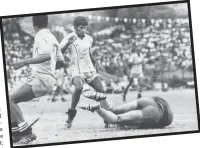  ??  ?? Soccer matches at Curries Fountain drew large crowds.