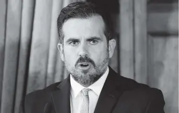  ?? CARLOS GIUSTI AP, file 2019 ?? Ricardo Rosselló, the ousted governor of Puerto Rico, appears to lead the polls in a special election to pick shadow delegates who will go to Congress in Washington and lobby for statehood.