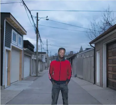  ?? MICHELLE SIU FOR NATIONAL POST FILES ?? Desmond Cole, seen in Toronto in April, has been stopped by police more than 50 times. He believes it is because of the colour of his skin. His story galvanized the public against ‘carding.’ Ottawa hasn’t seen a similar outcry.