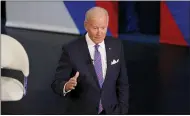  ?? AP PHOTO/EVAN VUCCI ?? President Joe Biden participat­es in a CNN town hall at the Baltimore Center Stage Pearlstone Theater in Baltimore on Thursday.