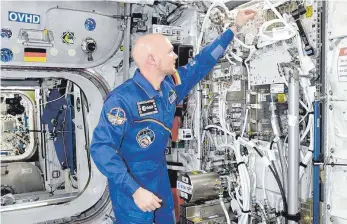 ?? FOTO:AIRBUS ?? Der deutsche Astronaut Alexander Gerst wird während seines nächsten Raumfluges das High Speed Camera Operating System (HSC-OS) auf der internatio­nalen Raumstatio­n ISS installier­en.