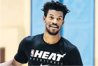  ?? MIAMI HEAT ?? Jimmy Butler said he’s ready to roll as the Heat work toward the NBA season’s resumption at Disney in a few weeks.