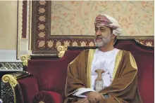  ?? AP ?? Oman’s Sultan Haitham made a televised address this week