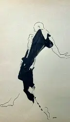  ?? ?? In mostra a Bari da Voga Art Project
A sinistra, una delle sei tavole che compongono la serie «The Dancer and the Bird» («Il danzatore e l’uccello»)