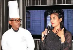  ??  ?? Le Chef Nizam Peeroo et Pascaline Chettiar.