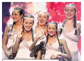  ??  ?? BGT STARS Julia, front right, on TV show